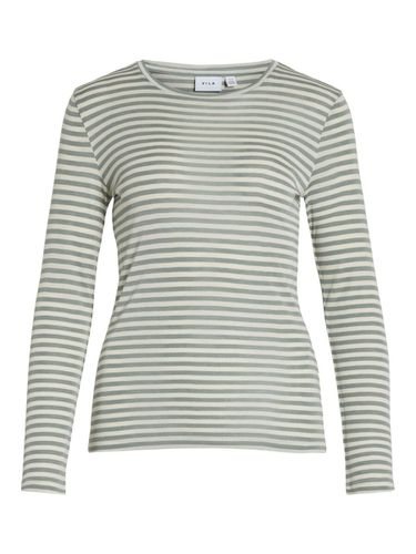 Striped Long Sleeved Top - Vila - Modalova