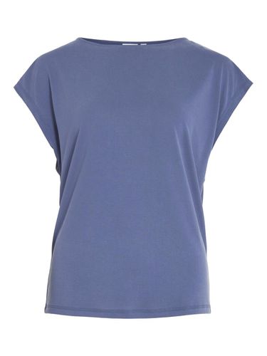 Short Sleeved Boatneck Top - Vila - Modalova