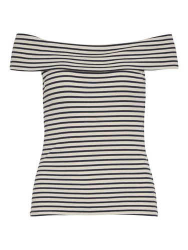 Striped Off-shoulder Top - Vila - Modalova