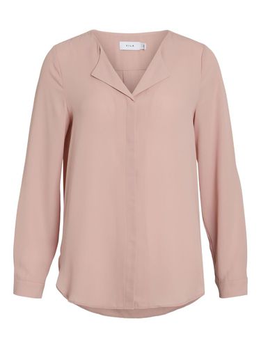 High Low Split Neck Shirt - Vila - Modalova