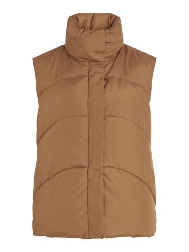 High Neck Quilted Vest - Vila - Modalova