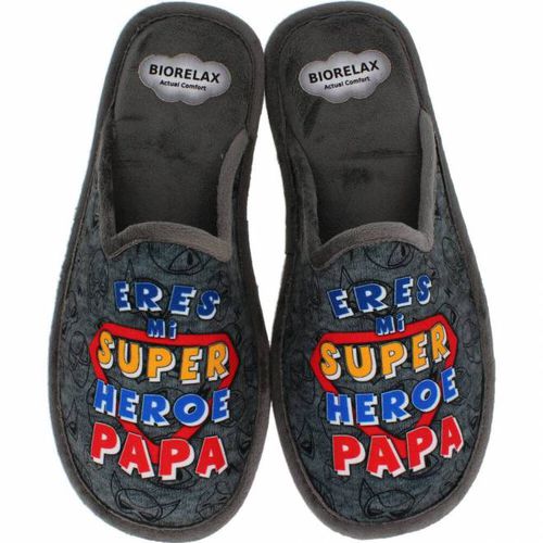 Zapatillas de casa Hombre Súper Héroe Papá - BioRelax - Modalova