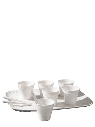 Set De 6 Tazas De Café De Porcelana Con Bandeja - SELETTI - Modalova