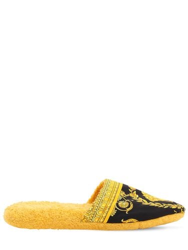 Pantoffeln Aus Baumwolle "barocco & Robe" - VERSACE - Modalova