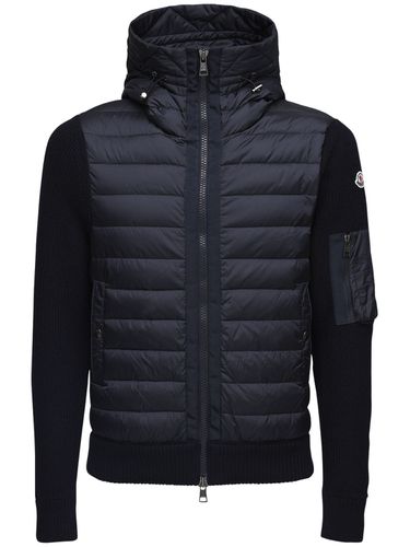 Daunenjacke Aus Wollmischtrikot - MONCLER - Modalova