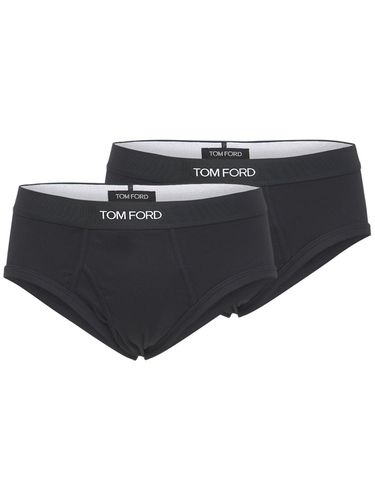 Set De 2 Calzones Slip De Algodón Stretch Con Logo - TOM FORD - Modalova