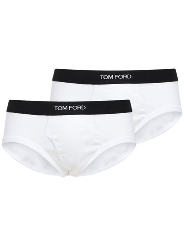 Set De 2 Calzones Slip De Algodón Stretch Con Logo - TOM FORD - Modalova