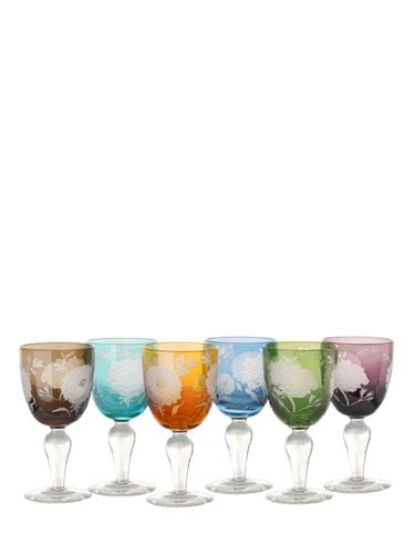 Set Di 6 Calici Da Vino Peony Multicolor - POLSPOTTEN - Modalova