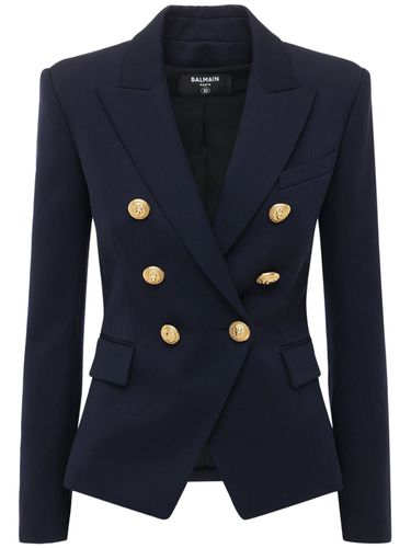 Blazer Aus Wolltwill - BALMAIN - Modalova