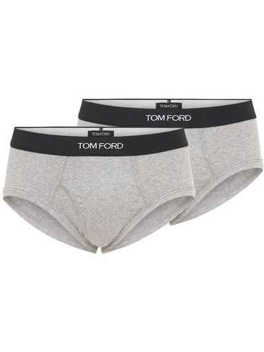 Set De 2 Calzones Slip De Algodón Stretch Con Logo - TOM FORD - Modalova