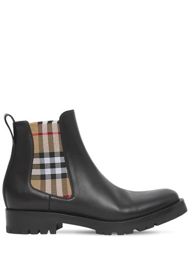 Mm Allostock Leather Ankle Boots - BURBERRY - Modalova