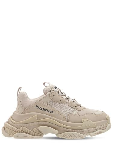 Mm Hohe Ledersneakers "triple S Faux" - BALENCIAGA - Modalova