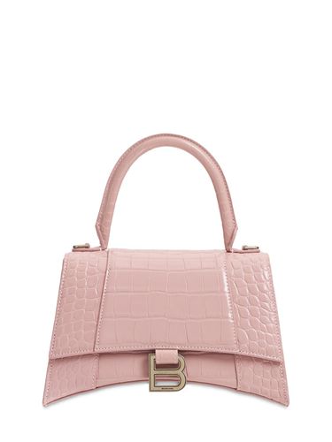 Bolso Pequeño Hourglass De Piel Grabada - BALENCIAGA - Modalova