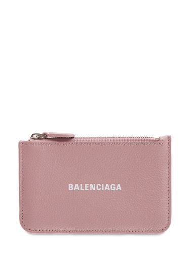 Large Leather Long Coin And Card Holder - BALENCIAGA - Modalova