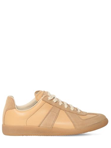 Mm Replica Leather & Suede Sneakers - MAISON MARGIELA - Modalova