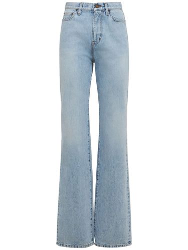 Janice Straight Cotton Denim Jeans - SAINT LAURENT - Modalova