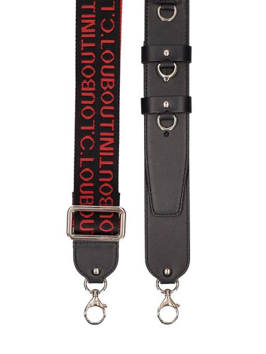 Printed Logo Leather Shoulder Strap - CHRISTIAN LOUBOUTIN - Modalova