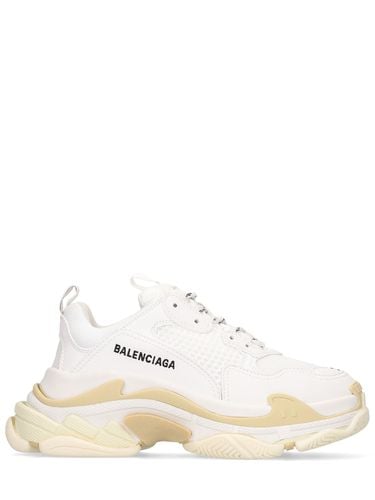 Mm Hohe Ledersneakers "triple S Faux" - BALENCIAGA - Modalova