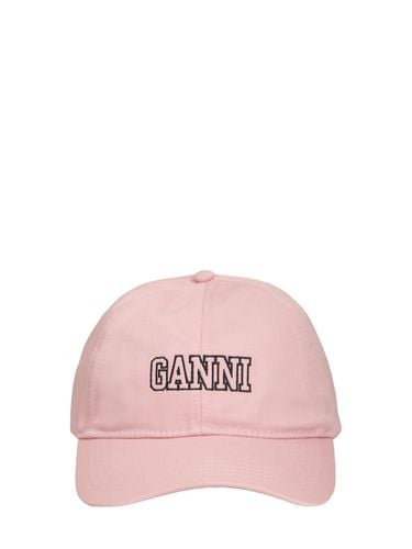 Cappello In Cotone Organico Con Logo - GANNI - Modalova