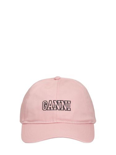 Gorra De Algodón Orgánico Con Logo Bordado - GANNI - Modalova