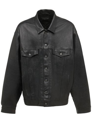 Denim-style Leather Jacket - BALENCIAGA - Modalova