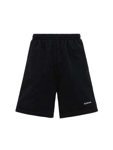 Shorts De Felpa De Algodón - BALENCIAGA - Modalova