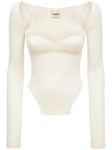 Maddy Stretch Rib Knit Top - KHAITE - Modalova