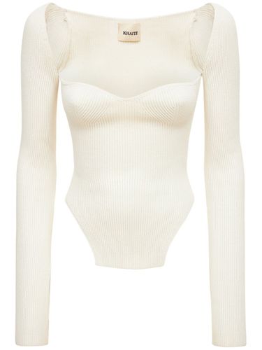 Top Maddy In Maglia A Costine Stretch - KHAITE - Modalova