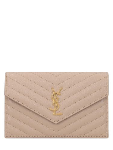 Cassandre Matelasse Leather Chain Wallet - SAINT LAURENT - Modalova