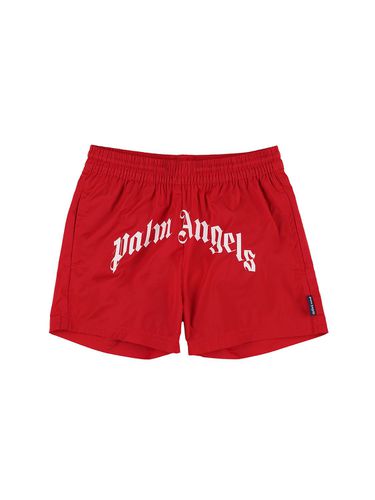 Badeshorts Aus Nylon Mit Logodruck - PALM ANGELS - Modalova