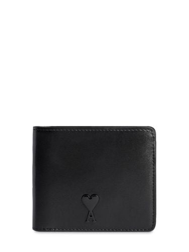 Palmellato Leather Billfold Wallet - AMI PARIS - Modalova