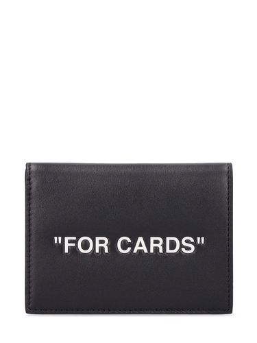 For Cards" Folded Leather Card Holder - OFF-WHITE - Modalova