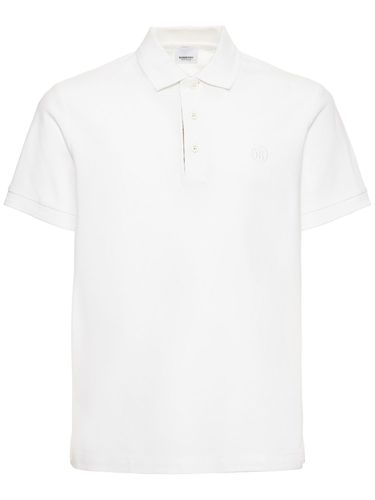 Polo De Algodón Bordado - BURBERRY - Modalova