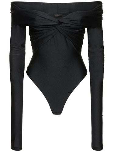 Kendall Off The Shoulder Lycra Bodysuit - THE ANDAMANE - Modalova