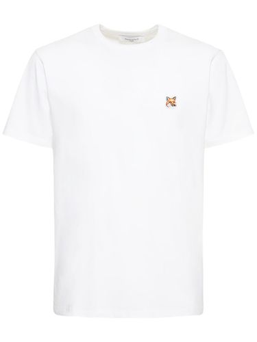 Camiseta De Jersey De Algodón Con Logo - MAISON KITSUNÉ - Modalova