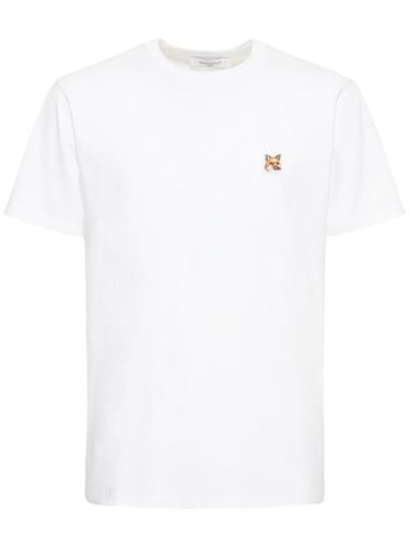 T-shirt Aus Baumwolljersey Mit Logo - MAISON KITSUNÉ - Modalova