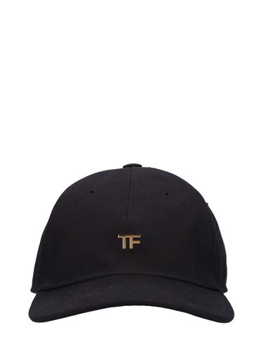 Cappello Baseball In Tela Di Cotone Con Tf - TOM FORD - Modalova