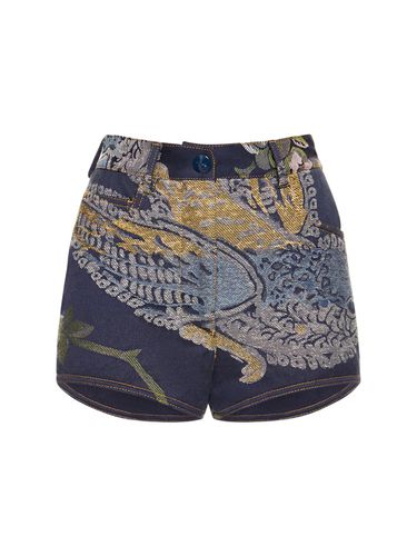 Shorts Cortos De Denim Bordados - ETRO - Modalova