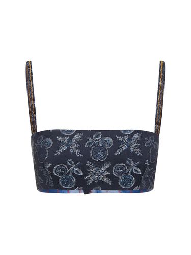 Embroidered Denim Crop Top - ETRO - Modalova