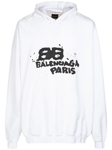 Hoodie Aus Baumwollmischung - BALENCIAGA - Modalova