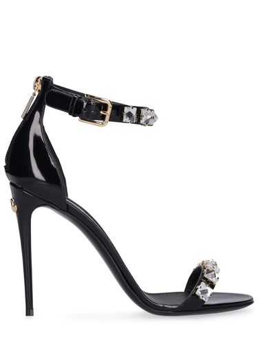 Mm Embellished Patent Leather Sandals - DOLCE & GABBANA - Modalova