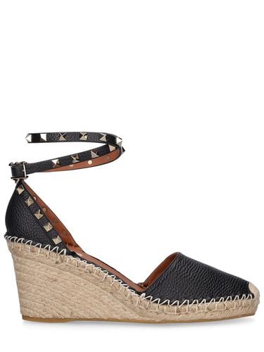 Mm Rockstud Leather Wedges - VALENTINO GARAVANI - Modalova