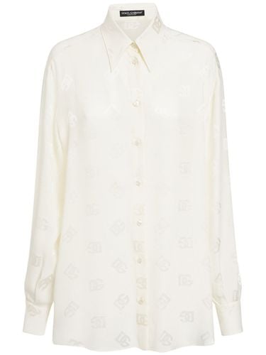 Camisa De Seda Jacquard - DOLCE & GABBANA - Modalova