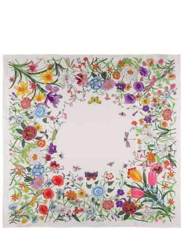 Printed Silk Scarf - GUCCI - Modalova