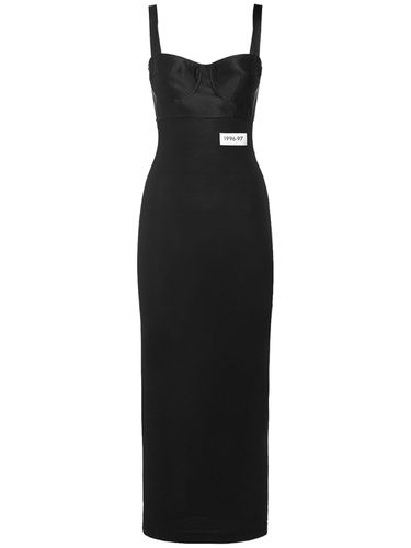 Organzino & Satin Corset Long Dress - DOLCE & GABBANA - Modalova