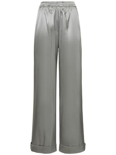 Silk Satin Stretch Pajama Pants - DOLCE & GABBANA - Modalova