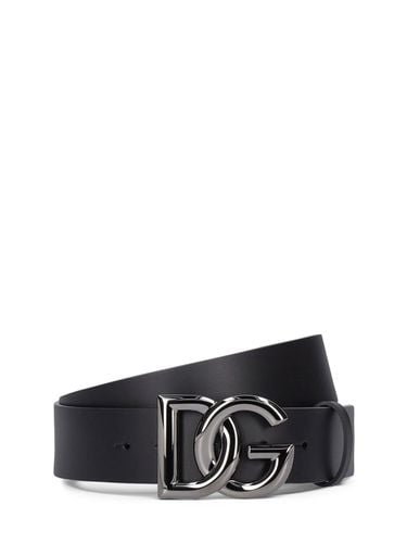 Cm Logo Leather Belt - DOLCE & GABBANA - Modalova