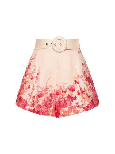 Shorts High Tide Tuck In Lino Stampato - ZIMMERMANN - Modalova