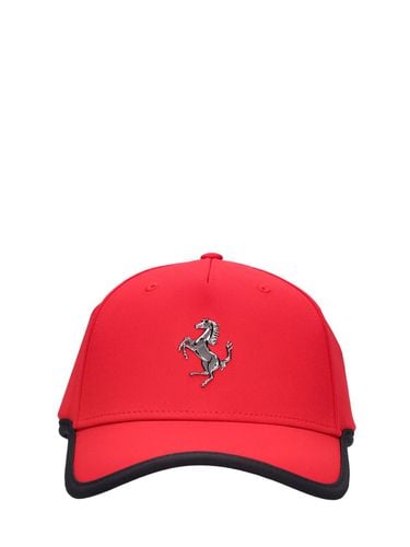 Logo Stretch Polyester Baseball Cap - FERRARI - Modalova