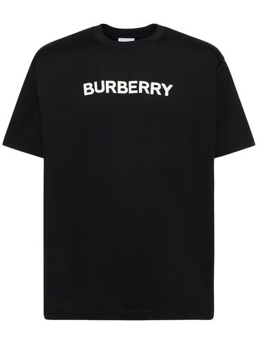 Camiseta De Jersey De Algodón Con Logo - BURBERRY - Modalova